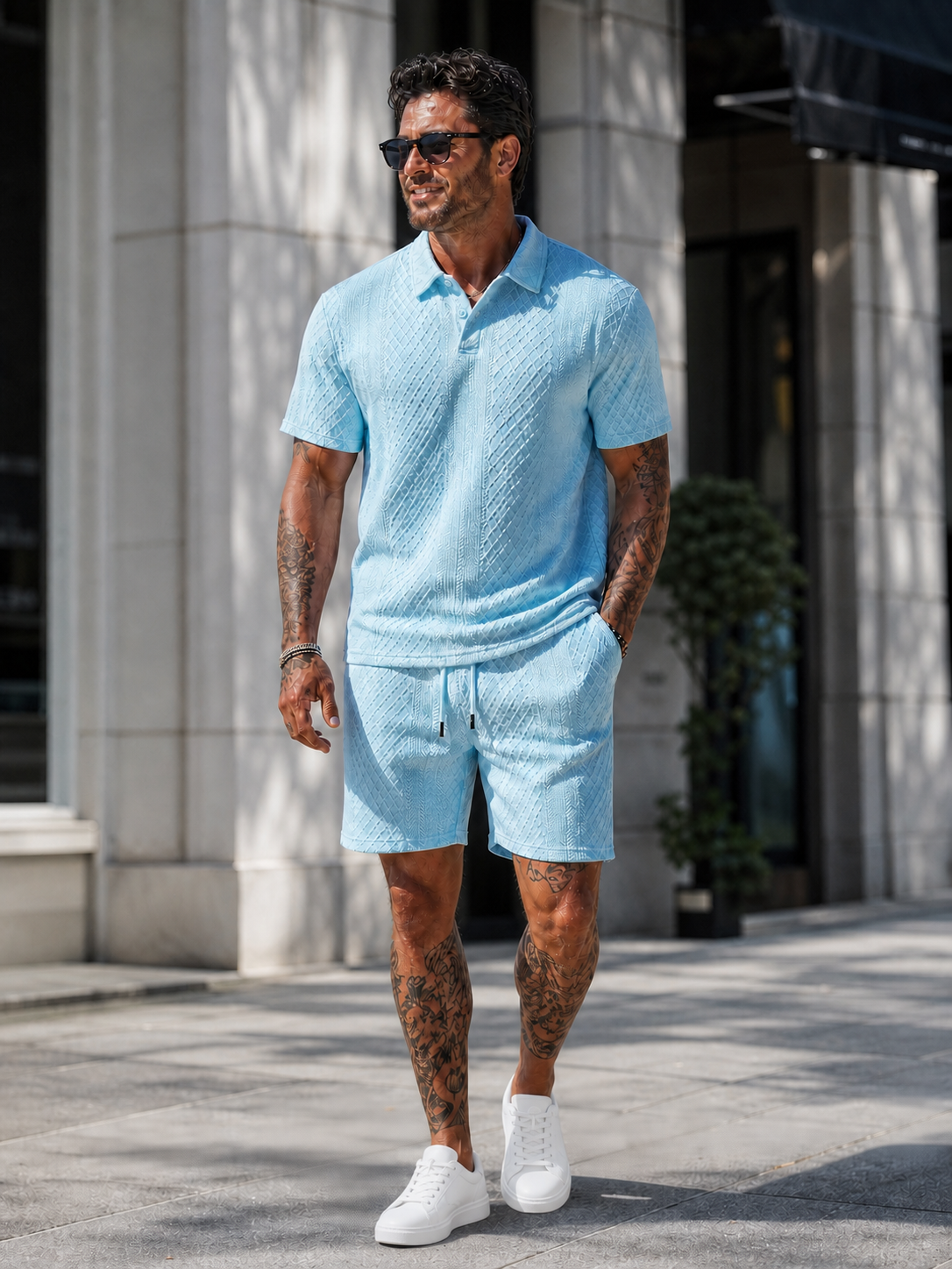 The "Como" Waffle Resort Set | Comfort Stretch & Zero-Iron