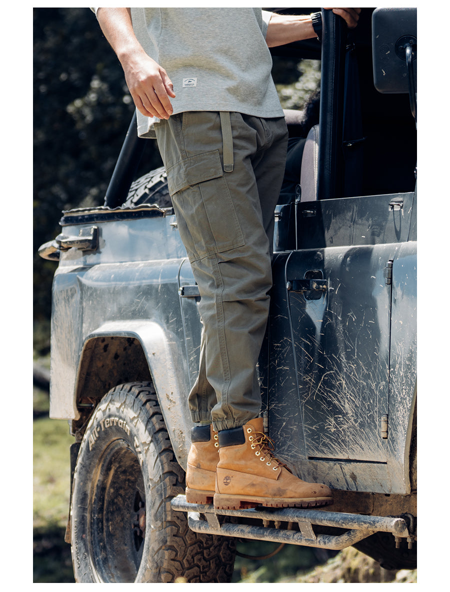 New Loose-Fit Multi-Pocket Tapered Work Pants