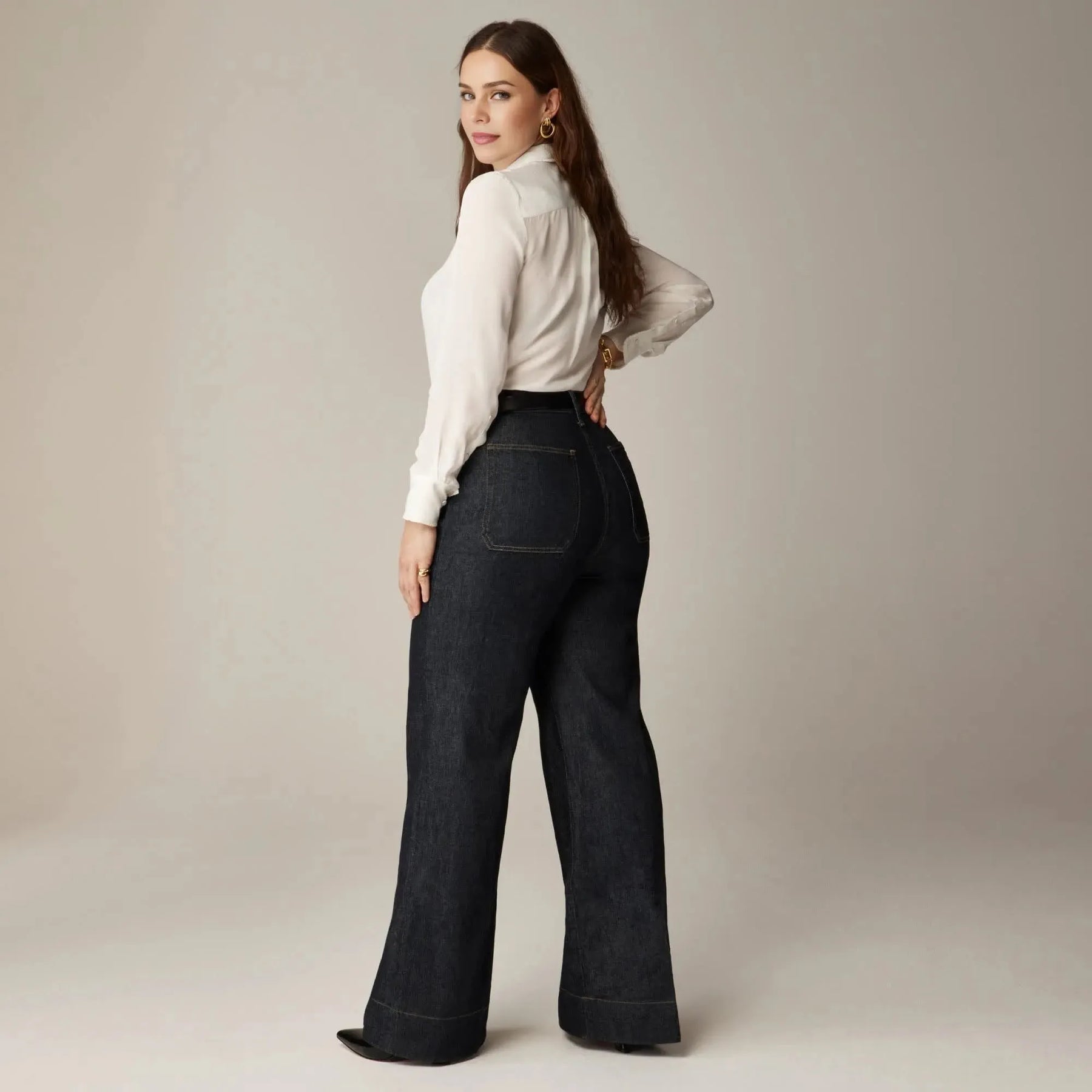 Tummy Control Sailor Wide Leg Trouser