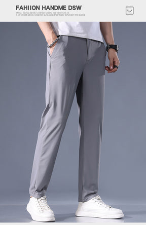 Ice silk breathable, quick-drying, straight-leg trousers