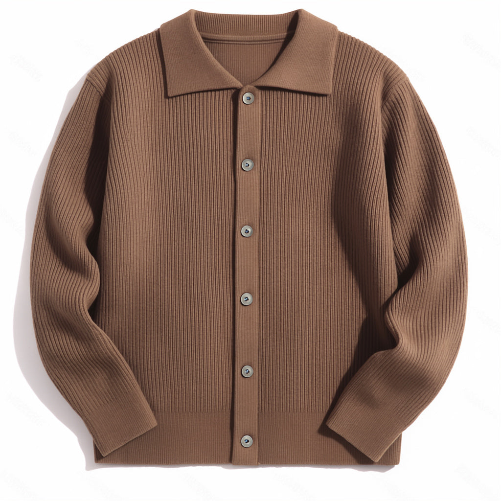 The "Executive" Textured Cardigan | Premium Smart-Casual Layer