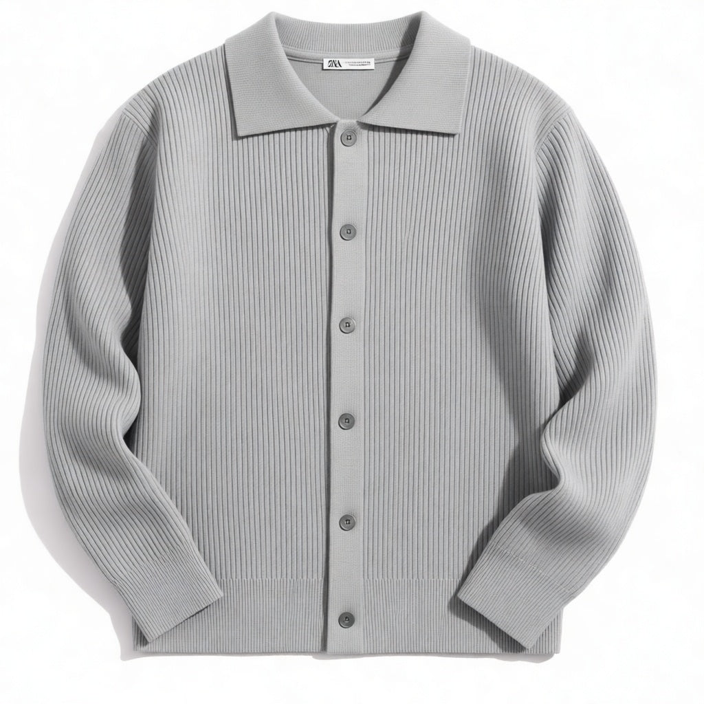 The "Executive" Textured Cardigan | Premium Smart-Casual Layer