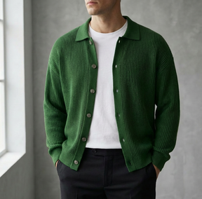 The "Executive" Textured Cardigan | Premium Smart-Casual Layer