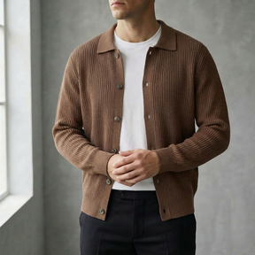 The "Executive" Textured Cardigan | Premium Smart-Casual Layer