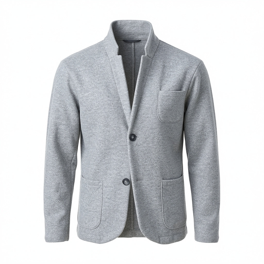 Executive Stand-Collar Blazer