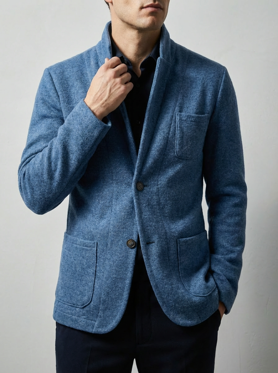 Executive Stand-Collar Blazer