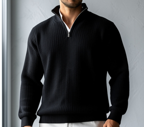 The "Summit" Quarter-Zip | Premium Heavyweight Waffle Knit