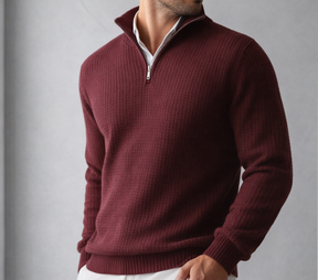The "Summit" Quarter-Zip | Premium Heavyweight Waffle Knit