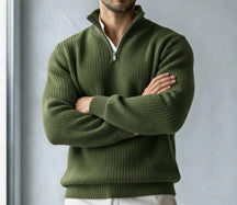 The "Summit" Quarter-Zip | Premium Heavyweight Waffle Knit