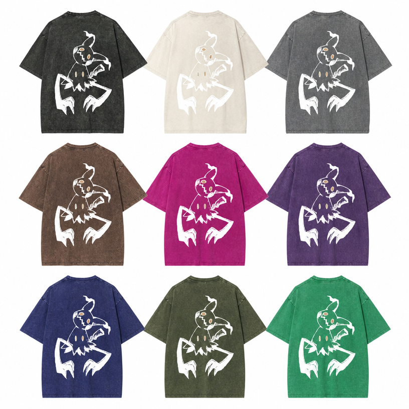 "Shadow Mimic" Acid Wash Graphic Tee