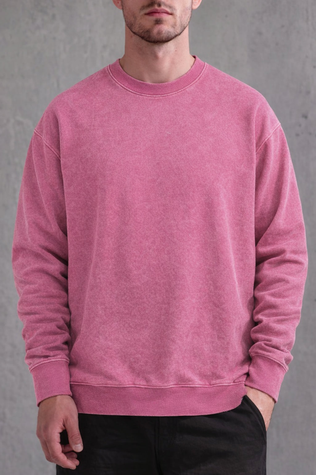 The "Vanguard" Heavyweight Washed Crewneck 360G Fleece-Lined | Vintage Acid-Wash | Boxy Street Fit