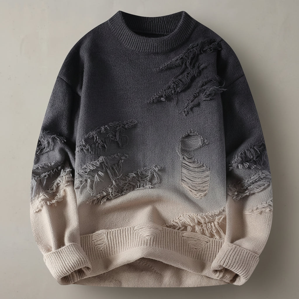 The "Eclipse" Ombré Distressed Knit