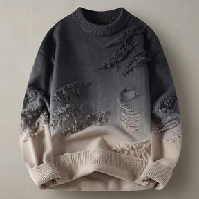 The "Eclipse" Ombré Distressed Knit