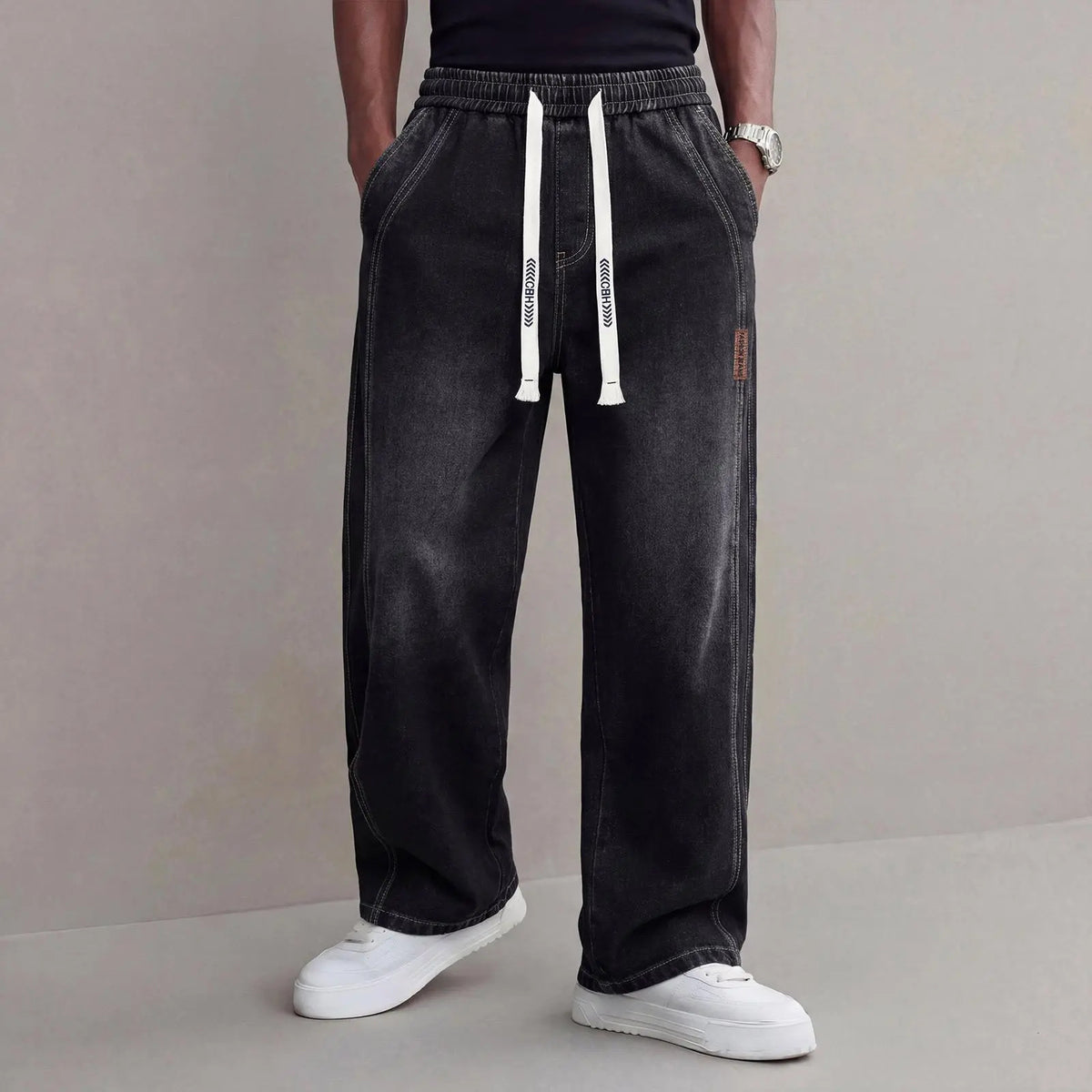 The "Vanguard" Drawstring Baggy Denim