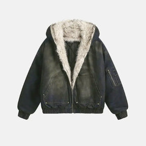 The "Intercept" Boxy Flight Jacket | Cropped Hooded Edition