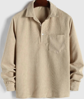 The "Heritage" Corduroy Polo | Premium Ribbed Long Sleeve