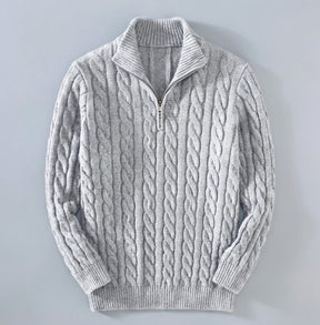 The "Alpine" Quarter-Zip | Premium Cable Knit Sweater