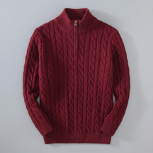 The "Alpine" Quarter-Zip | Premium Cable Knit Sweater