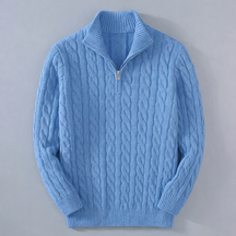 The "Alpine" Quarter-Zip | Premium Cable Knit Sweater