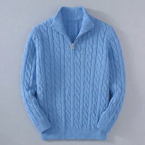 The "Alpine" Quarter-Zip | Premium Cable Knit Sweater