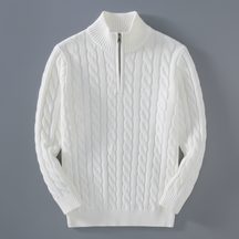 The "Alpine" Quarter-Zip | Premium Cable Knit Sweater