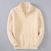 The "Alpine" Quarter-Zip | Premium Cable Knit Sweater