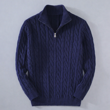 The "Alpine" Quarter-Zip | Premium Cable Knit Sweater