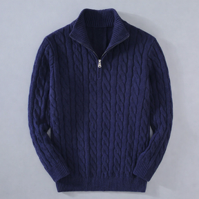 The "Alpine" Quarter-Zip | Premium Cable Knit Sweater