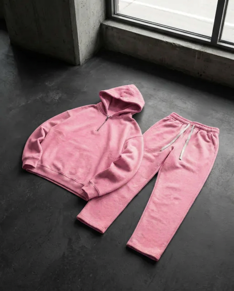 THE "NOMAD" HALF-ZIP STREETWEAR SET | HEAVYWEIGHT FLEECE & BAGGY FIT