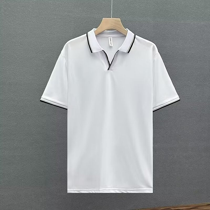 High quality high street V-neck polo shirt