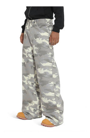 American straight-leg wide-leg floor-length stone-washed relaxed Jeans