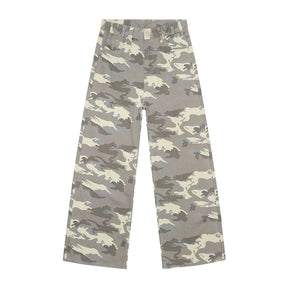 American straight-leg wide-leg floor-length stone-washed relaxed Jeans