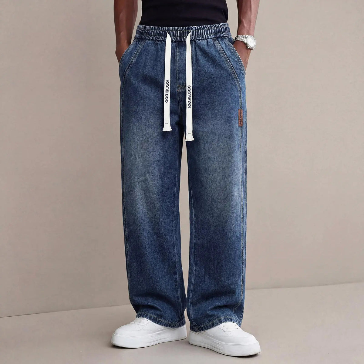 The "Vanguard" Drawstring Baggy Denim