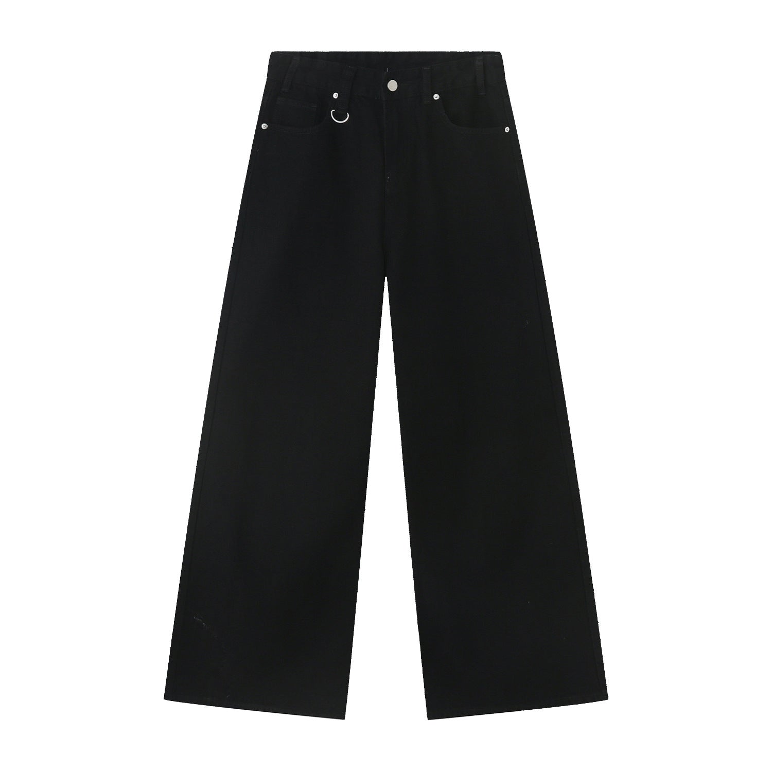 American straight-leg wide-leg floor-length stone-washed relaxed Jeans