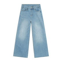 American straight-leg wide-leg floor-length stone-washed relaxed Jeans