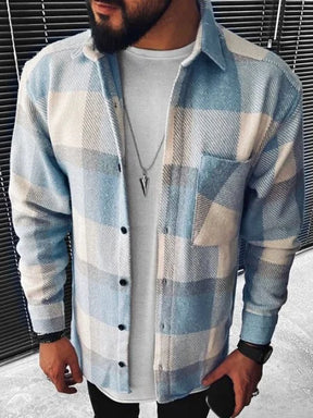 Light Blue Plaid Jacket