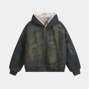 The "Intercept" Boxy Flight Jacket | Cropped Hooded Edition