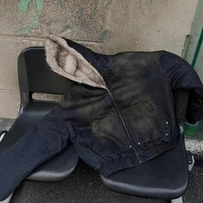 The "Intercept" Boxy Flight Jacket | Cropped Hooded Edition