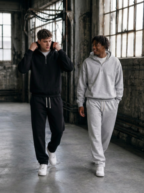 THE "NOMAD" HALF-ZIP STREETWEAR SET | HEAVYWEIGHT FLEECE & BAGGY FIT