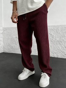 Ribbed Tube Leg Trousers