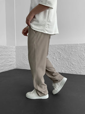 Ribbed Tube Leg Trousers