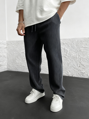 Ribbed Tube Leg Trousers