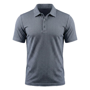 The "Riviera" Textured Knit Polo 丨Breathable Micro-Waffle Comfort