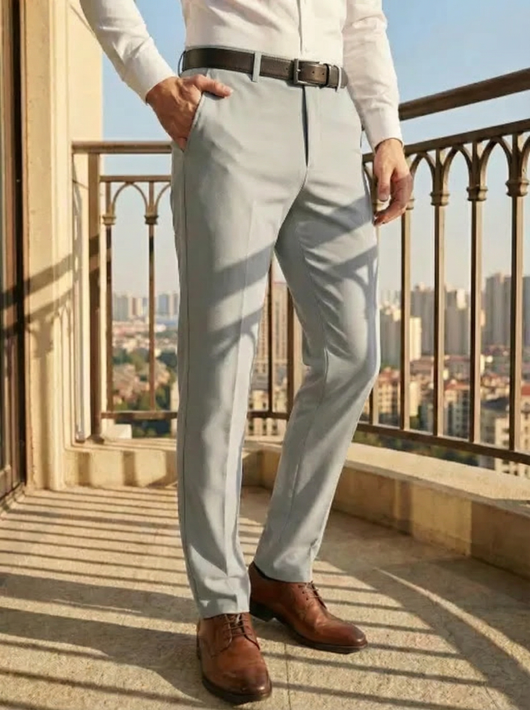 The "Aero-Flow" Straight Leg Trouser | Silk-Touch Cooling Tech