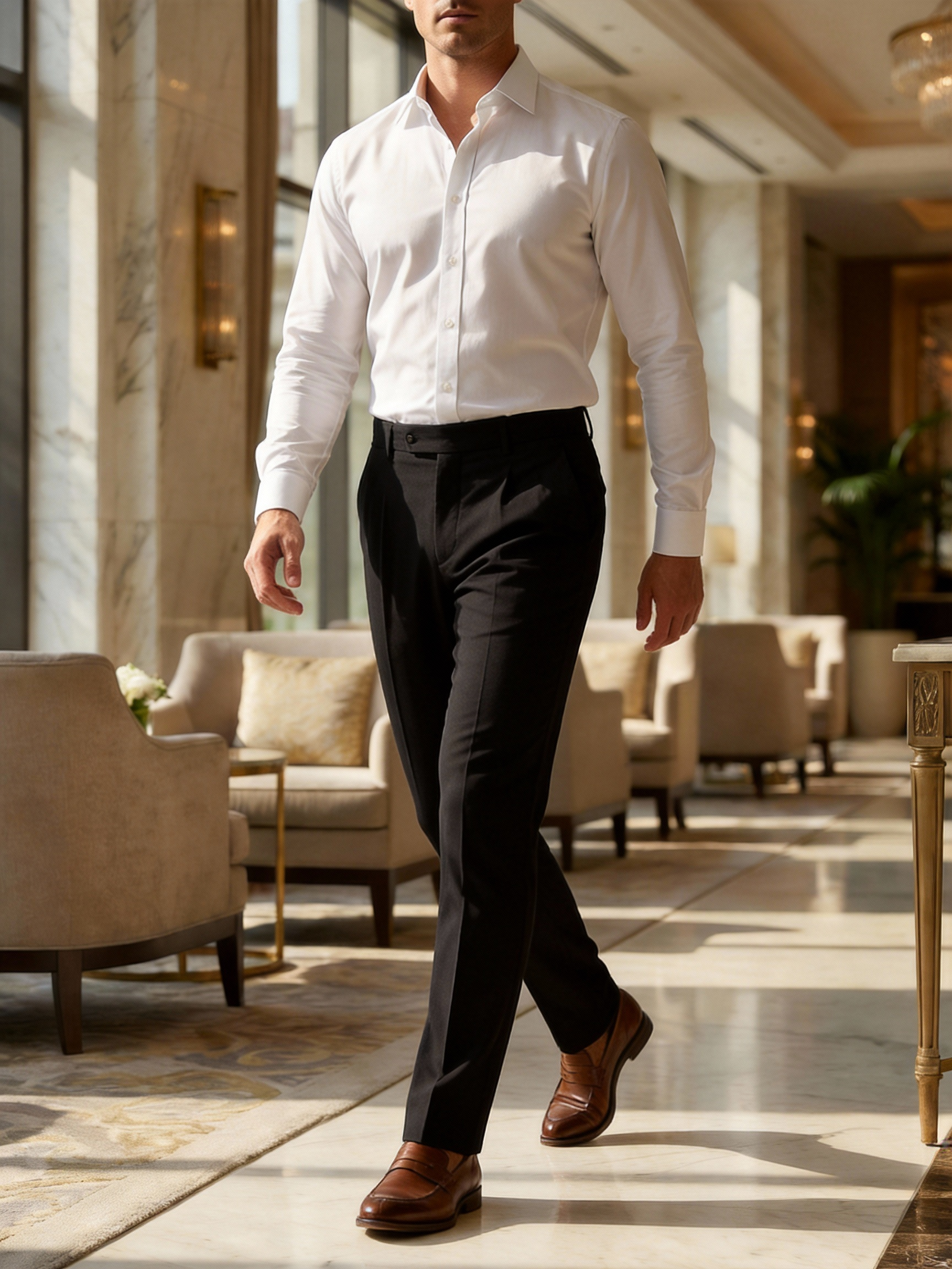 The "Arctic" Executive Trouser | Wrinkle-Free Ice-Silk Series