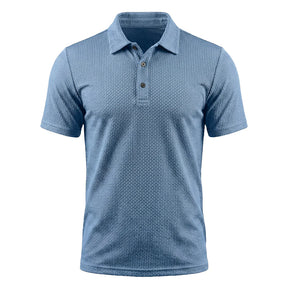 The "Riviera" Textured Knit Polo 丨Breathable Micro-Waffle Comfort
