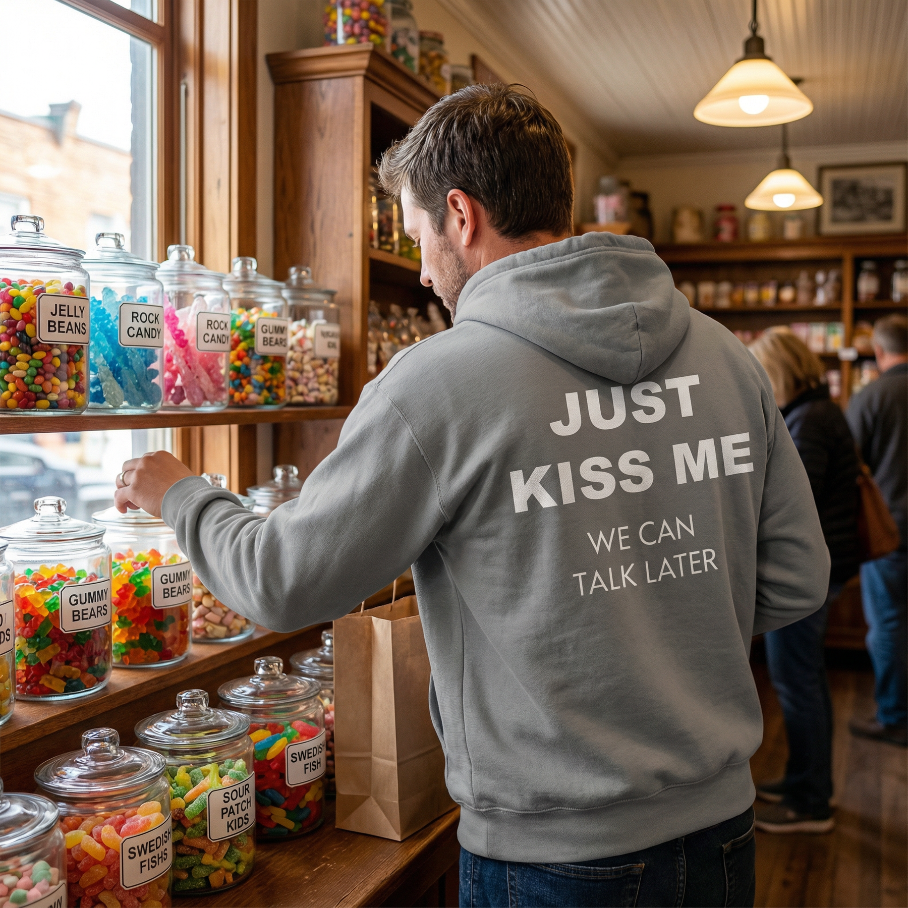 Just Kiss Me We Can Talk Later Hoodie