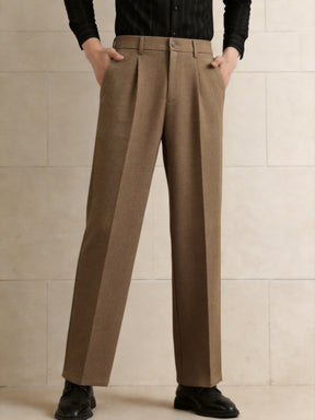 The "Oxford" Textured Trouser | Double-Pleated Ankle Fit