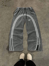 Men's Regular Fit Striped Print Drawstring Waist Sweatpants (Buy two get free shipping)