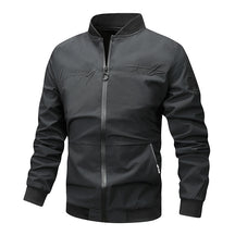 Men's Regular Fit Letter Embroidered Zip-Up Pilot Jacket